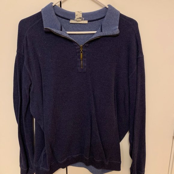 Navy Quarter Zip Sweater (Size Medium) - Picture 1 of 2